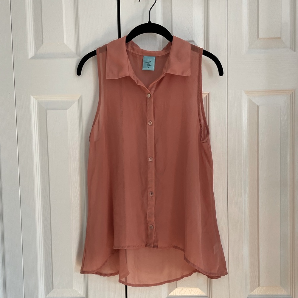 Sheer collared blouse